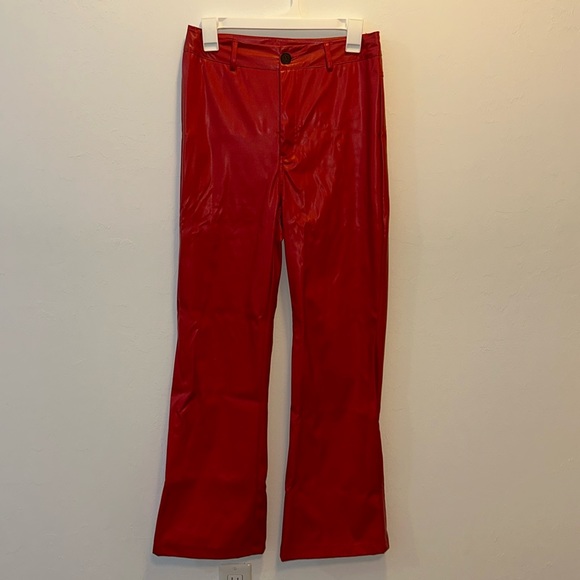 Red leather pants - Picture 1 of 3